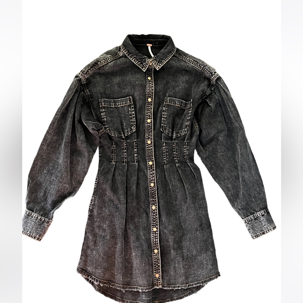 Free People Mini Alpha Mini Denim Dress